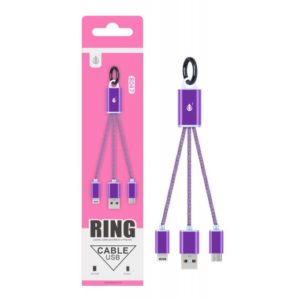 RJ DATA CABLE KEYCHAIN FOR MICRO USB AND IPHONE 5/6/7