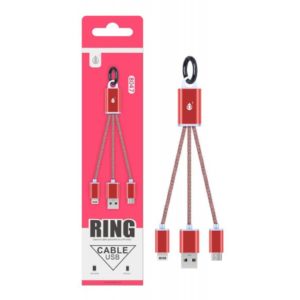 RJ DATA CABLE KEYCHAIN FOR MICRO USB AND IPHONE 5/6/7