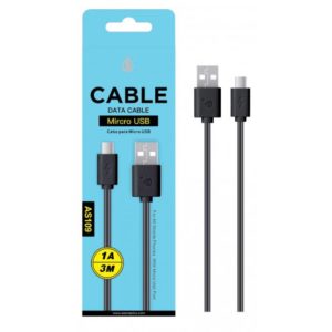 AS109 DATA CABLE FOR MICRO USB 1A, 3M