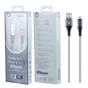 B4232 YUMI Aluminum Data Cable for IP 5/ 6/7/8 ,2A 1M