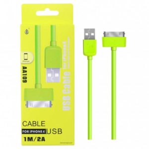 AA109 NE DATA CABLE FOR IPHONE 4, 2A 1M