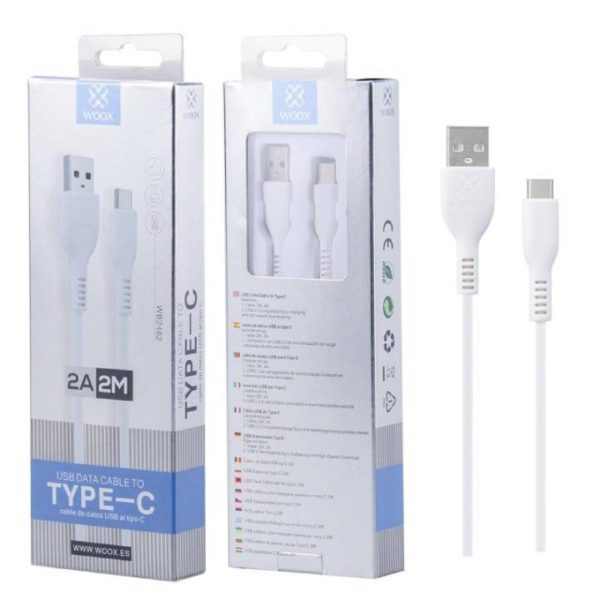 WOOX WB2482 CABLE TYPE-C 2A 2M WHITE