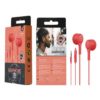 C5146 Earphone with Mic Lenoy 1.2M, Red