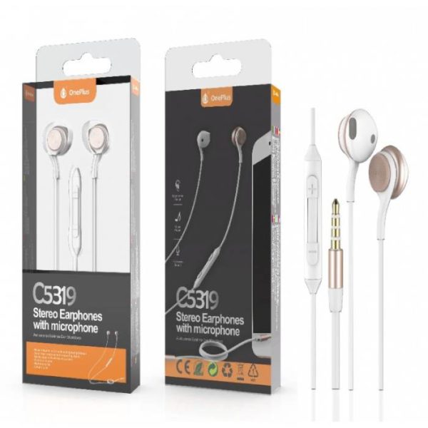 C5319 Earphone with Mic Colibri, 1.2M, Rose Gold