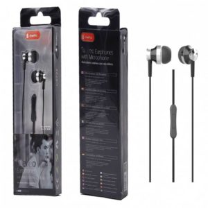 C5722 Wired Earphone Hannes with Mic 1.2M, Black