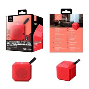 WOOX WF2790 Mini Cube Bluetooth Speaker with FM & TF Card Red