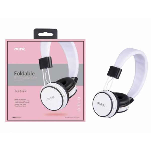K3559 BL Bluetooth Headset with White Microphone