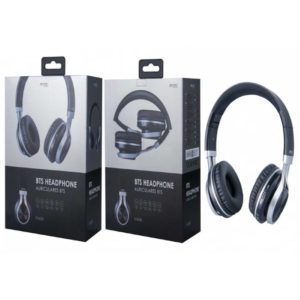 K3608 Bluetooth Headphones Vocal with Mic, Black + Silver