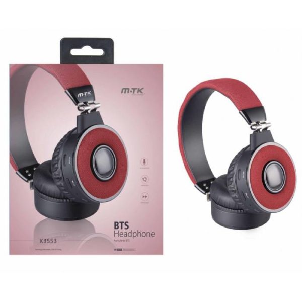 K3553 AZ Auriculares Bluetooth con Microphone Twinkle Red