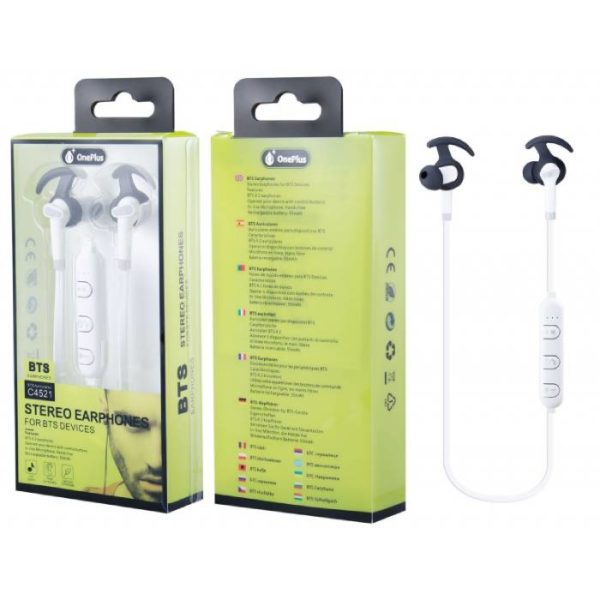 C4521 BL Neutron Sports Bluetooth Headset with Mic, Redial Function, White
