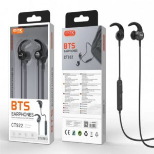 CT922 Bluetooth Arche Earphone with Mic & Caller ID, Black