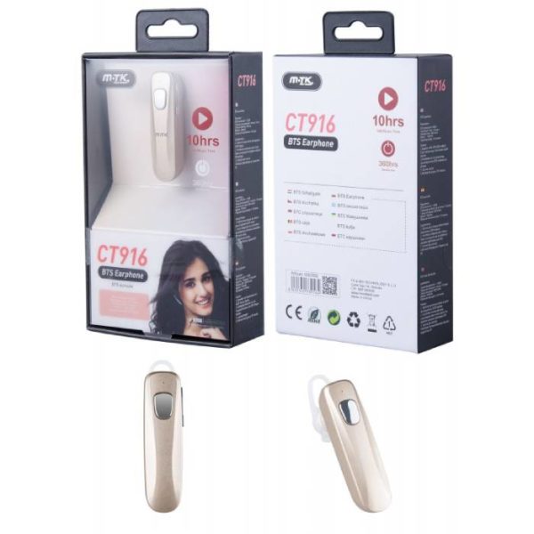 CT916 OR BLUETOOTH HEADSET SHEEP WITH REDIAL FUNCTION, GOLD