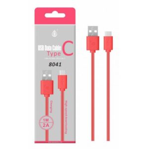 8041 RJ DATA CABLE FOR TYPE C, 2A 1M, RED