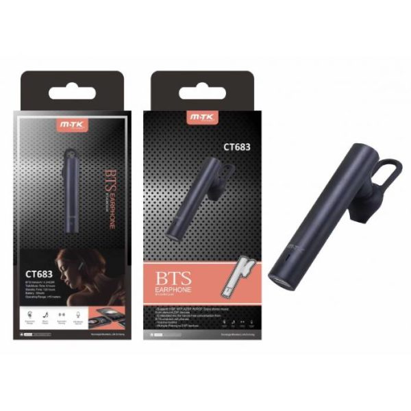 CT683 Maky Bluetooth Headset with connection for two BTS devices, Black