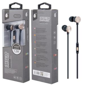 C2949 Stereo Earphones with Microphone, 1.2M Gold