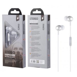 C2952 PL Bob Stereo Headphones with Mic, 1.2M Silver