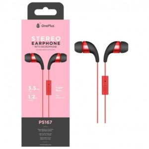 P5167 RJ EARPHONES WINGS WITH RED MICROFONE