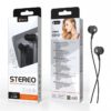 C5767 Clampe wired Earphone with Mic, 1.2M, Black