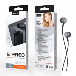 C5767 Clampe wired Earphone with Mic, 1.2M, Grey
