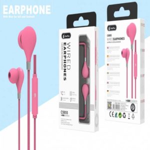 C5855 Wired Earphone Carey with Mic , 1.2M, Pink