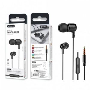 C6187 Wired Earphone Brione with Mic, 1.2M, Black