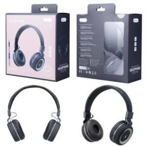 C4357 Earphones Helmet Asteroids with Microfone, 1.2m cable, Black + Gray