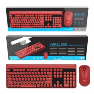 GT646 Wireless Mouse & Keyboard Set 2.4GHZ, 16 compatible chanels, Red