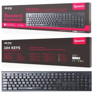 GT758 MTK Keyboard 104 Keys, SP Black