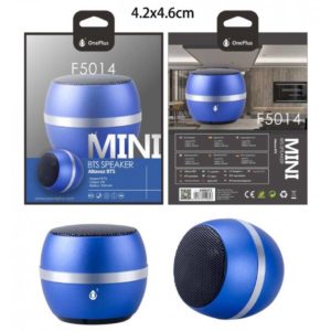 F5014 Mini Bluetooth speaker Jeremy, 4W, 300mAh, with TWS function & Handsfree, Blue