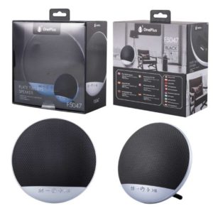 F5047 Bluetooth Speaker PLATE, FM / SD / USB / Audio / TWS Function /, Black
