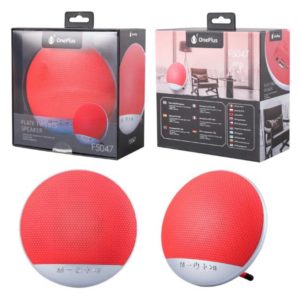 F5047 Bluetooth Speaker PLATE, FM / SD / USB / Audio / TWS Function /, Red