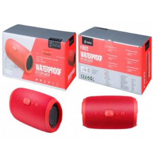 F3023 Waterproof BTS Speaker Torpedo, 10W Bluetooth/FM/TF/USB/Audio, Red