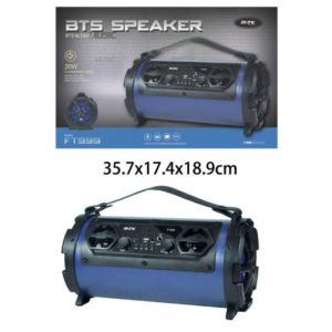 FT999 AZ Electra Bluetooth Speaker with LED Display, 20W, FM / TF / Audio / Mic, Blue