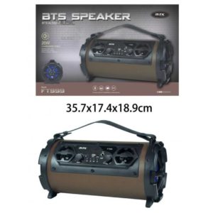 FT999 MA Electra Bluetooth speaker with LED display, 20W, FM / TF / Audio / Microphone, Brown