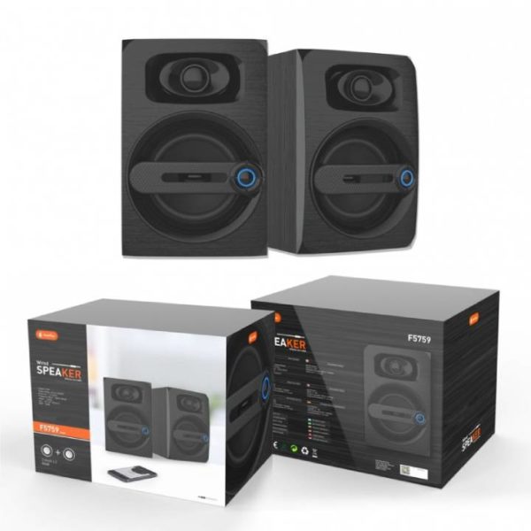 F5759 Multimedia Speaker for PC Guramy, 3W*2, Black