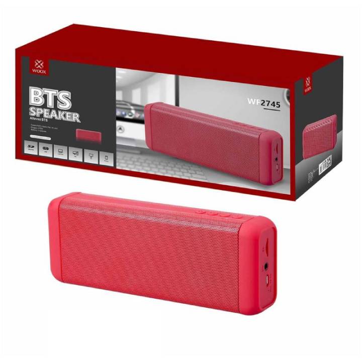Woox WF2745 BTS Mini Speaker Bluetooth, 2x5W, Red 1 Woox WF2745 BTS Mini Speaker Bluetooth, 2x5W, Red