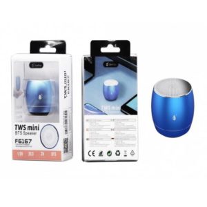 F6167 Mini TWS Bluetooth Speaker Karta, 4W, 300mAh, Blue