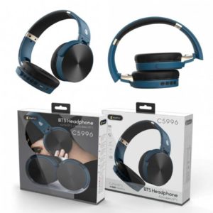 C5996 Folding Bluetooth Headphones Lepux, FM/TF/USB/MIC, Blue