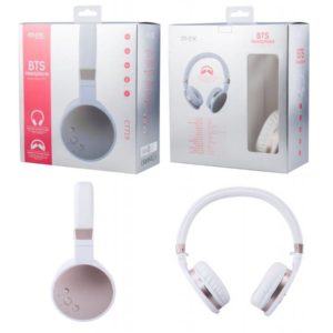 CT719 BL-RS BLUETOOTH HEADSET WITH BTS / AUDIO, WHITE AND PINK