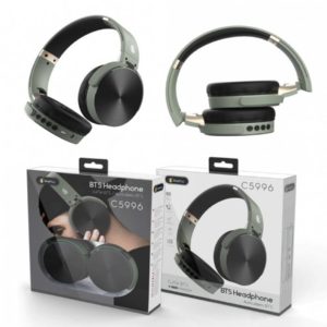 C5996 Folding Bluetooth Headphones Lepux, FM/TF/USB/MIC, Green