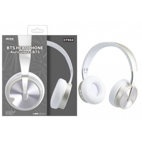CT954 BL CH Bluetooth Headset Genesis with Mic, FM / SD / Audio, White Champagne
