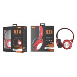 C5083 Bluetooth Headphone Edox, SD/FM/3.5Line, Red