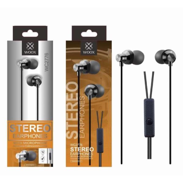WOOX WC2776 Stereo Earphones with Mic Black