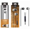 WOOX WC2776 Stereo Earphones with Mic Silver