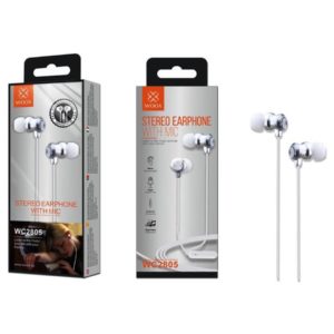 WOOX WC2805 Stereo Earphones with Mic White