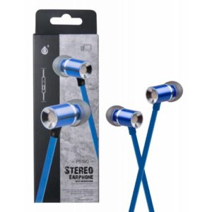 P5180 AZ METAL EARPHONES WITH MICROFONE DIAMOND BLUE