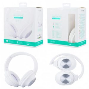 CT727 Wired Headphones Boxer, With Mic, White