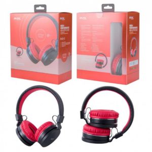 CT731 Nash Helmet Headphones with Cable, Foldable with Microphone, Black and Red