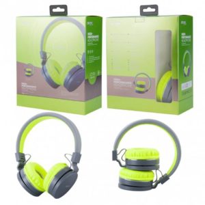 CT731 Nash Helmet Headphones with Cable, Foldable with Microphone, Gray and Green