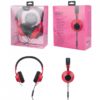 CT760 RJ HEADPHONES WITH MICROFONE KIRA, SUPERBASS WITH 1.2M CABLE, RED